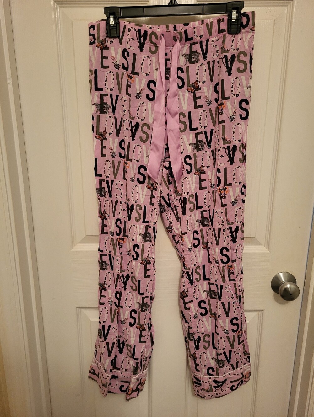 Victoria's Secret Pink & Black Pajama Bottoms